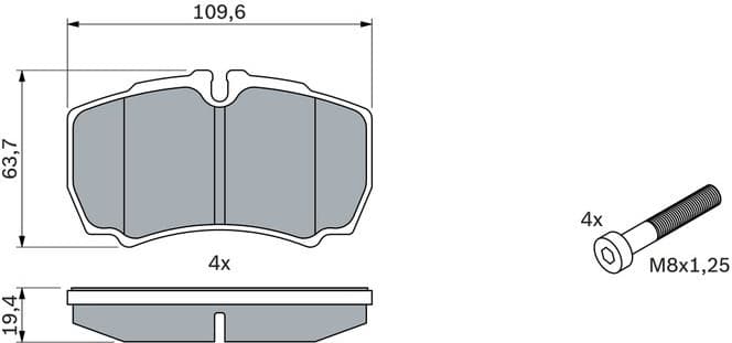 Brake Pad Set, disc brake 0986424750 - image 8