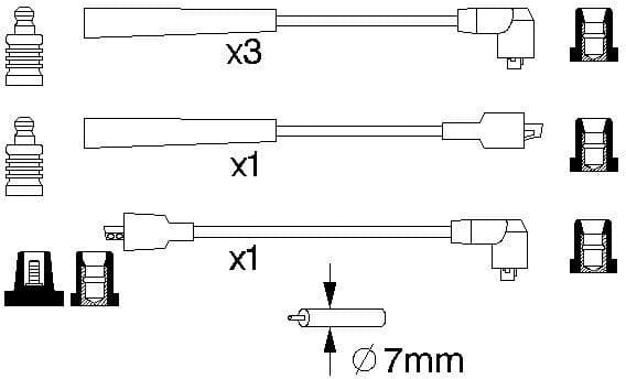 Ignition Cable Kit 0986357122 - image 10