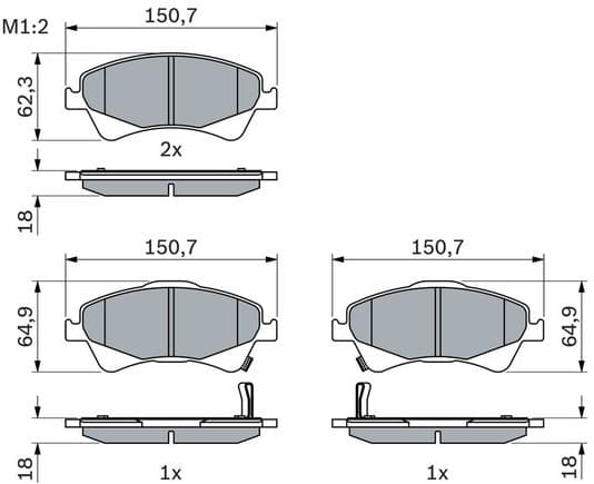 Brake Pad Set, disc brake 0986494187 - image 9