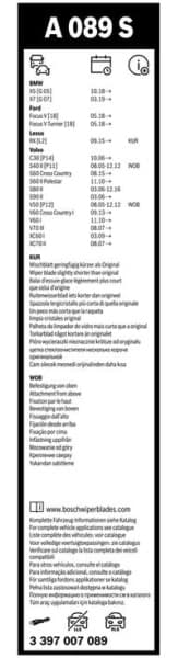 Wiper blade set BOSCH 2psc 3397007089 - image 8