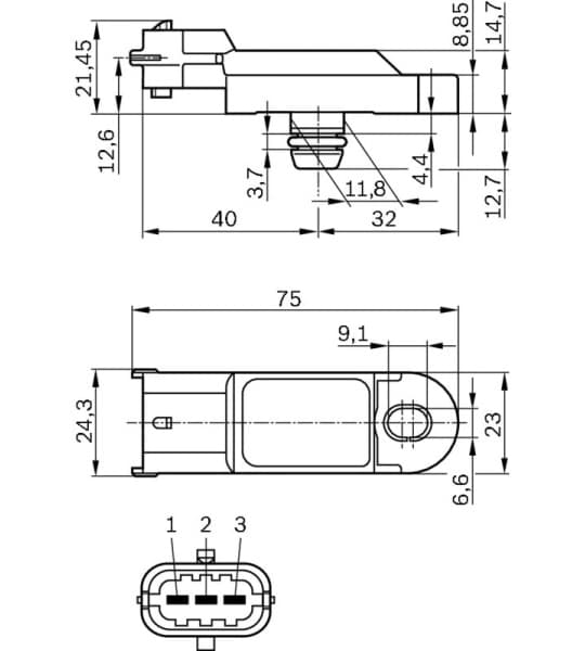 Sensor, boost pressure 0281002996 - image 13