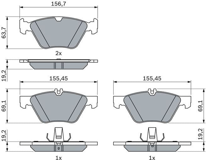 Brake Pad Set, disc brake 0986494729 - image 7