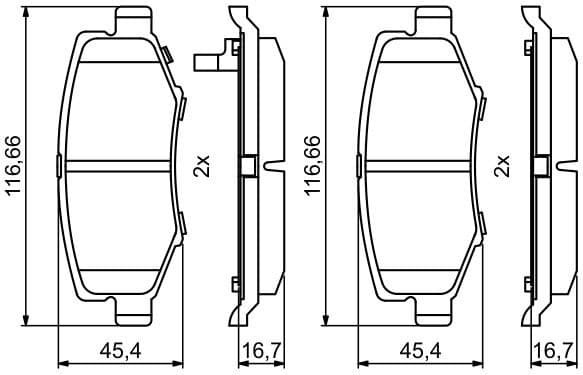 Brake Pad Set, disc brake 0986494706 - image 5