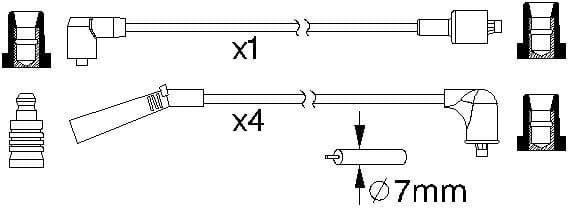 Ignition Cable Kit 0986357185 - image 10