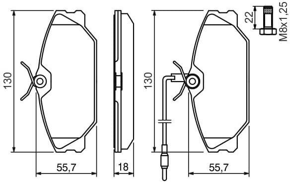 Brake Pad Set, disc brake 0986461765 - image 12