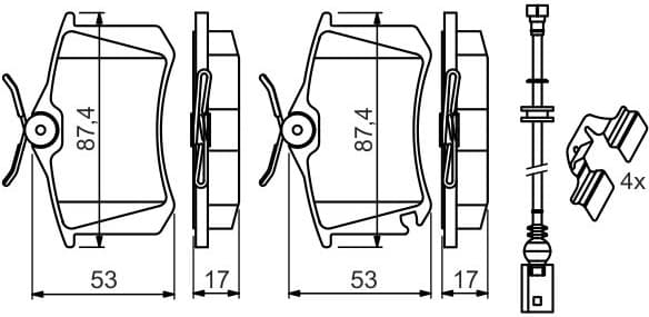 Brake Pad Set, disc brake 0986494598 - image 2
