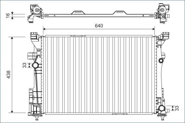 Radiator, engine cooling 701133