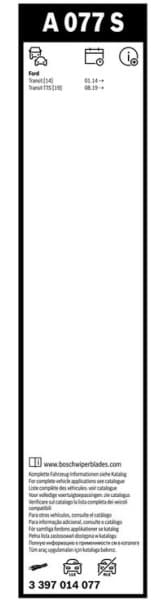 Wiper blade set BOSCH 2psc 3397014077 - image 3