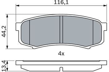 Brake Pad Set, disc brake 0986424313 - image 12