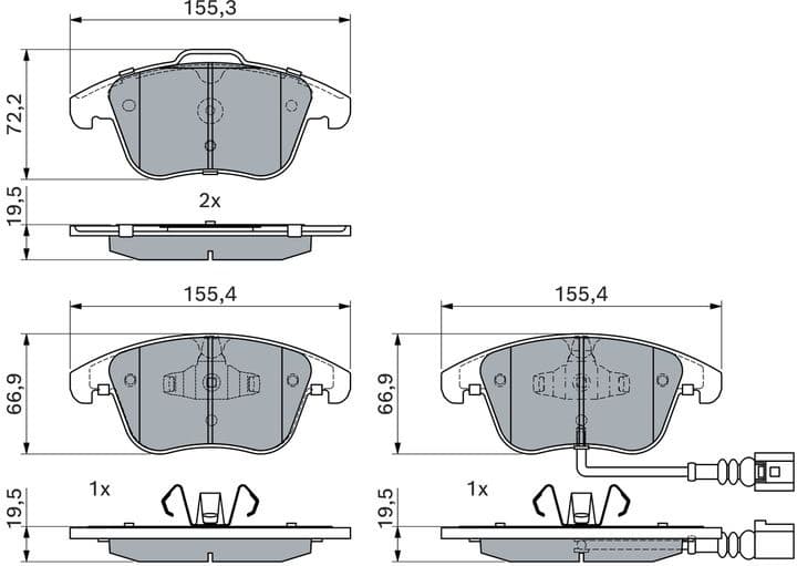 Brake Pad Set, disc brake 0986494372 - image 11