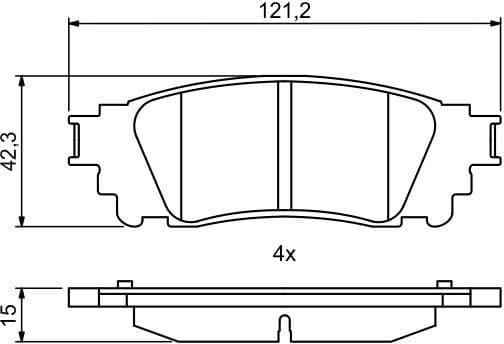 Brake Pad Set, disc brake 0986494822 - image 4