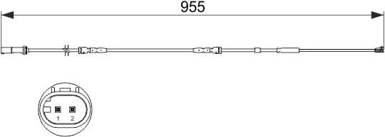 Warning Contact, brake pad wear 1987473511 - image 6