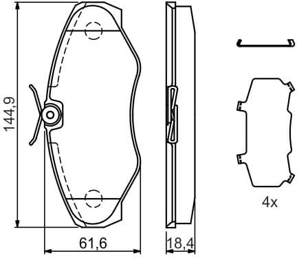 Brake Pad Set, disc brake 0986424531 - image 12