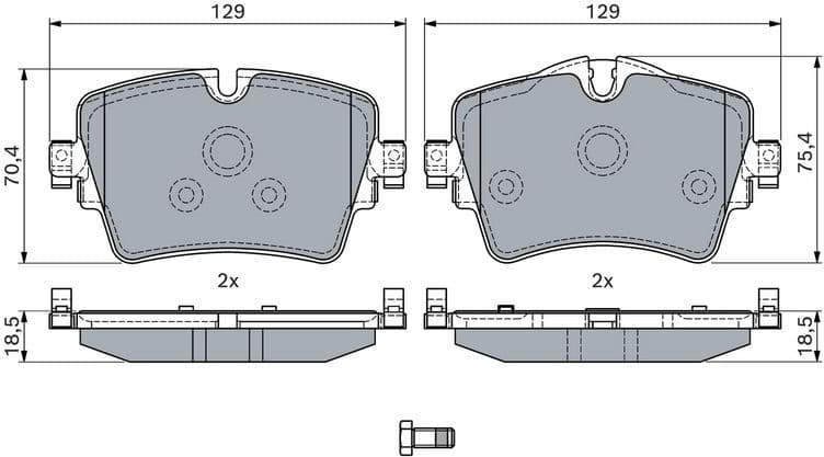 Brake Pad Set, disc brake 0986494940 - image 6