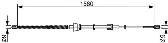 Cable Pull, parking brake 1 987 482 446 - image 2