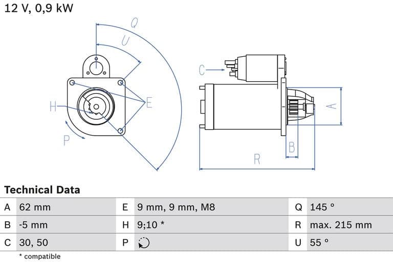 Starter BOSCH 0986013850 - image 2
