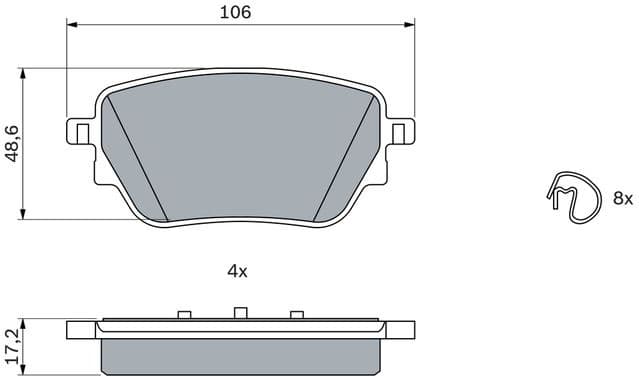 Brake Pad Set, disc brake 0 986 424 889 - image 2