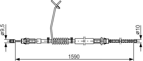 Cable Pull, parking brake 1 987 477 175 - image 2