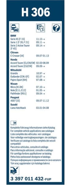 Wiper blade BOSCH, 1psc 3397011432 - image 2