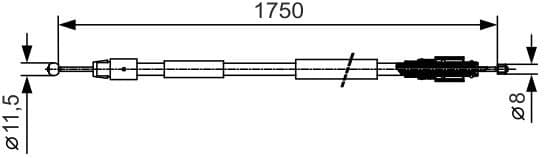 Cable Pull, parking brake 1987482018 - image 2