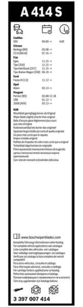 Wiper blade set BOSCH 2psc 3397007414 - image 3