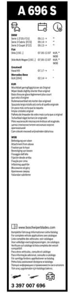 Wiper blade set BOSCH 2psc 3397007696 - image 5