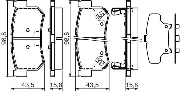 Brake Pad Set, disc brake 0986494237 - image 12
