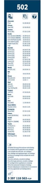 Wiper blade set BOSCH 2psc 3397118563 - image 7