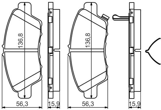 Brake Pad Set, disc brake 0986494562 - image 8
