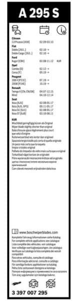 Wiper blade set BOSCH 2psc 3397007295 - image 5