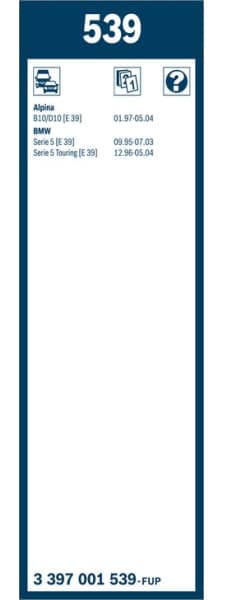 Wiper blade set BOSCH 2psc 3397001539 - image 2