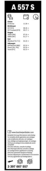 Wiper blade set BOSCH 2psc 3397007557 - image 5