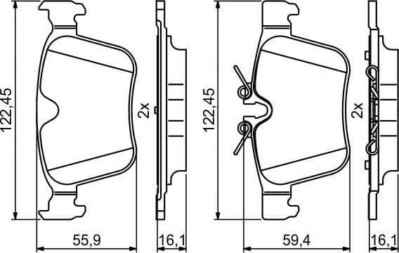 Brake Pad Set, disc brake 0986494819 - image 14