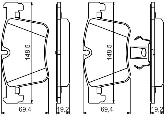 Brake Pad Set, disc brake 0986494487 - image 6