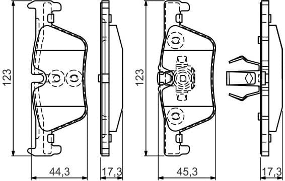 Brake Pad Set, disc brake 0986494554 - image 8