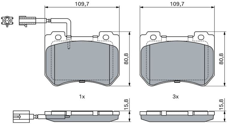 Brake Pad Set, disc brake 0986494402 - image 9