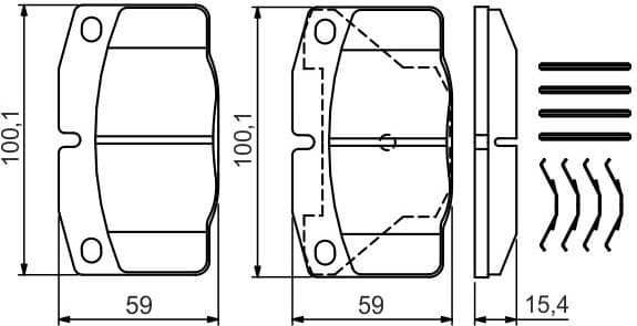 Brake Pad Set, disc brake 0986469390 - image 6