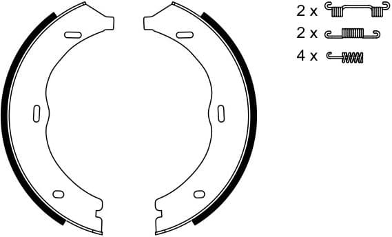Brake Shoe Set, parking brake 0986487718 - image 6