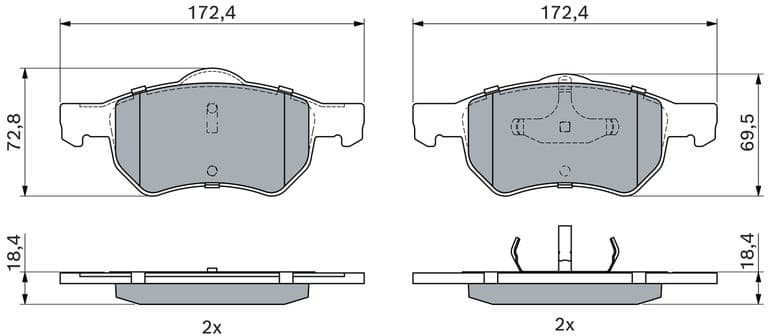 Brake Pad Set, disc brake 0986424668 - image 14