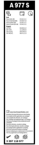 Wiper blade set BOSCH 2psc 3397118977 - image 5