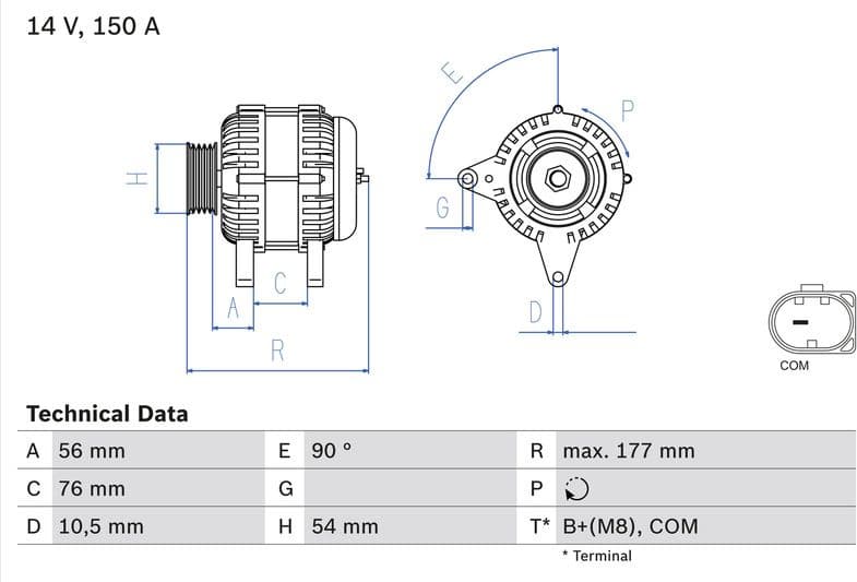 Alternator 0986080580 - image 2
