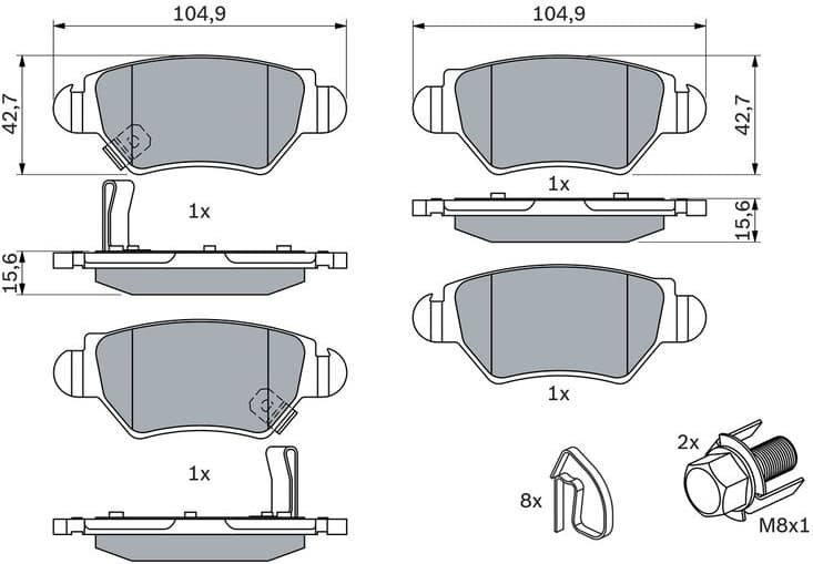 Brake Pad Set, disc brake 0986494014 - image 11