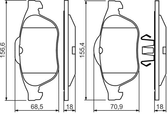 Brake Pad Set, disc brake 0986424616 - image 14