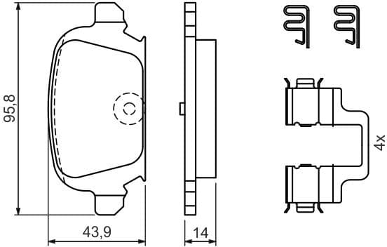 Brake Pad Set, disc brake 0986424528 - image 2
