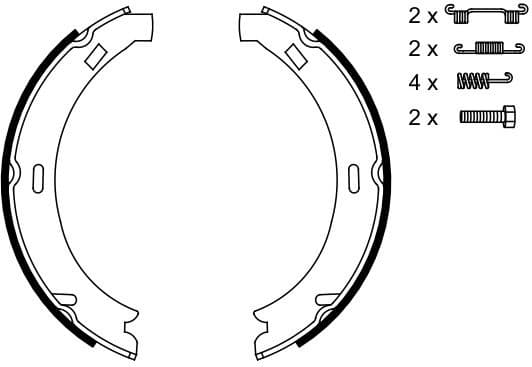 Brake Shoe Set, parking brake 0986487582 - image 10