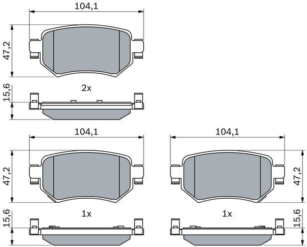 Brake Pad Set, disc brake 0986460010 - image 2