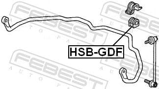 Mounting, stabiliser bar HSB-GDF - image 2