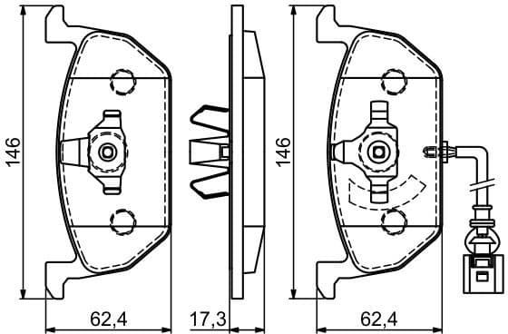 Brake Pad Set, disc brake 0986494721 - image 3