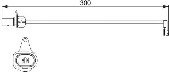 Warning Contact, brake pad wear 1 987 474 505 - image 6
