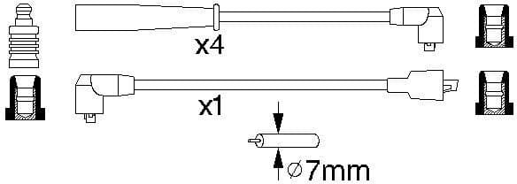 Ignition Cable Kit 0986356807 - image 10